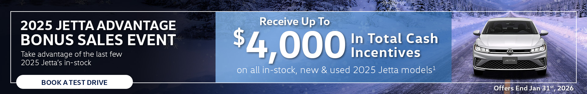 2025 Jetta Advantage Promotion Landing Page Banner